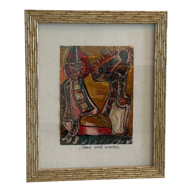 Large Modern Expressionist Oil Painting on Canvas For Sale