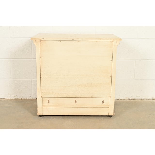 Romweber Hollywood Regency French Rococo Cream Lacquered and Parcel Gilt Nightstand, Circa 1960s For Sale - Image 11 of 12