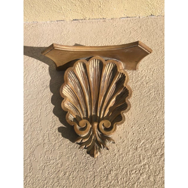 20th Century Hamilton Collection Seashell Wall Shelf Sconce Bracket For Sale - Image 9 of 9