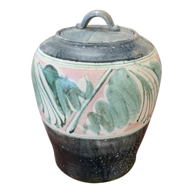 Mid 20th Century Studio Pottery Covered Jar For Sale
