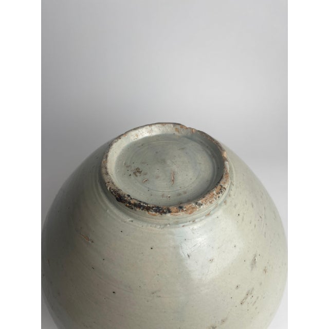 Ceramic Antique Joseon Korean Blue & White Jar For Sale - Image 7 of 9