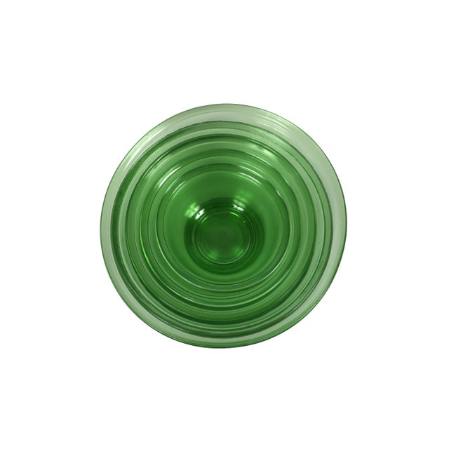 Mid-Century Modern Vintage Uranium Glass Glowing Nesting Bowls by Hazel Atlas - Set of 5 For Sale - Image 3 of 17