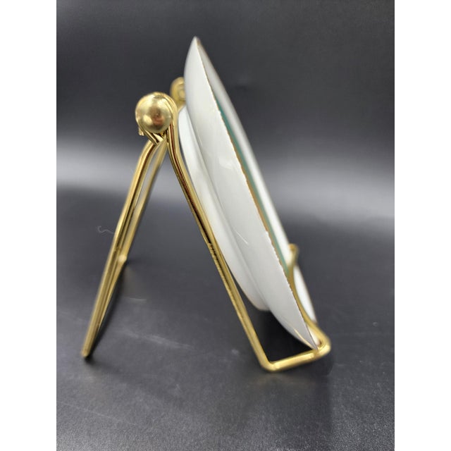 Beaux-Arts Antique William Guerin & Co. Limoges France Porcelain Saucer Celeste Teal & Encrusted Gold c.1891-1932 For Sale - Image 3 of 18