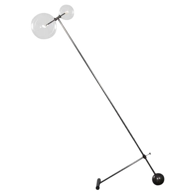 Zosia Black Gunmetal Floor Lamp by Schwung For Sale