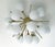 Fabio Ltd 21st Century Mezzo Satin Brass Matte White Murano Flush Mount by Fabio LTD For Sale - Image 4 of 10