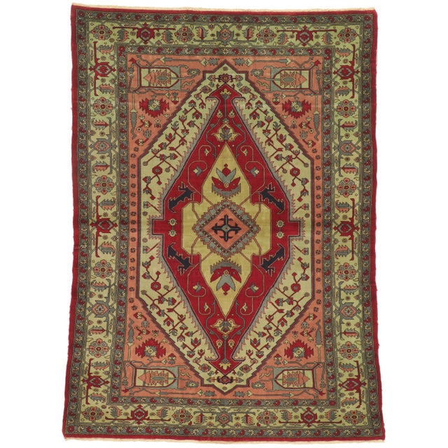 Vintage Egyptian Serapi Rug - 05'09 X 07'07 For Sale - Image 10 of 10