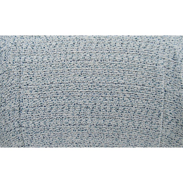 C. 1980's Post-Modern Sherrill Furniture Pouf Ottoman/Stool With a Linear Boucle Textile For Sale - Image 11 of 18