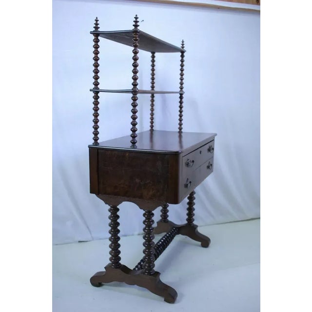 For your consideration is this very unique 19th century Victorian cabinet. It is constructed of solid walnut and has two...