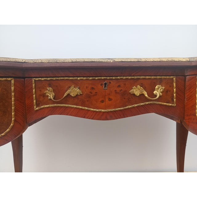 1910s 1910s French Louis XV Style Bureau Plat / Writing Desk For Sale - Image 5 of 16