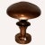 French Copper and Teak Table Lamp, 1950s For Sale - Image 9 of 9