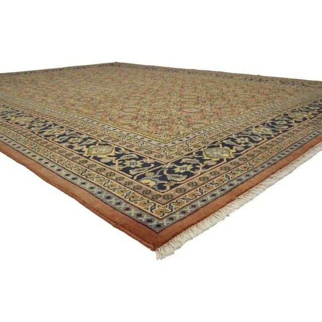 neoclassical vintage Persian Mahal area rug with traditional style. This hand knotted wool vintage Persian Mahal area rug...