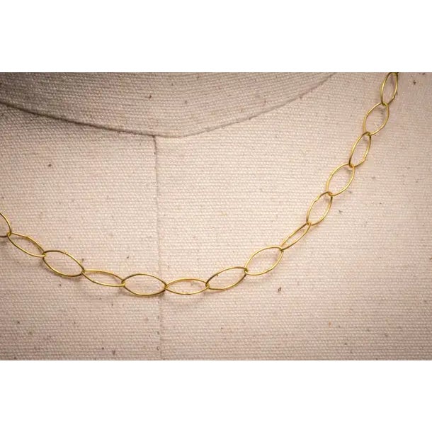 1990s 18K Gold Chain with Pink Tourmaline Drops For Sale - Image 4 of 8