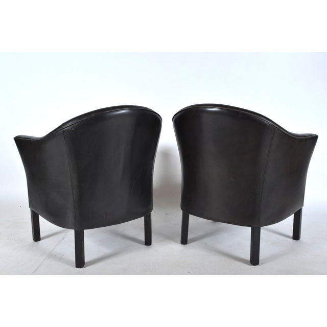 Leather Model MH80 Queen Chairs by Lars Kalmar for Mogens Hansen, Denmark, 1970s, Set of 2 For Sale - Image 6 of 18