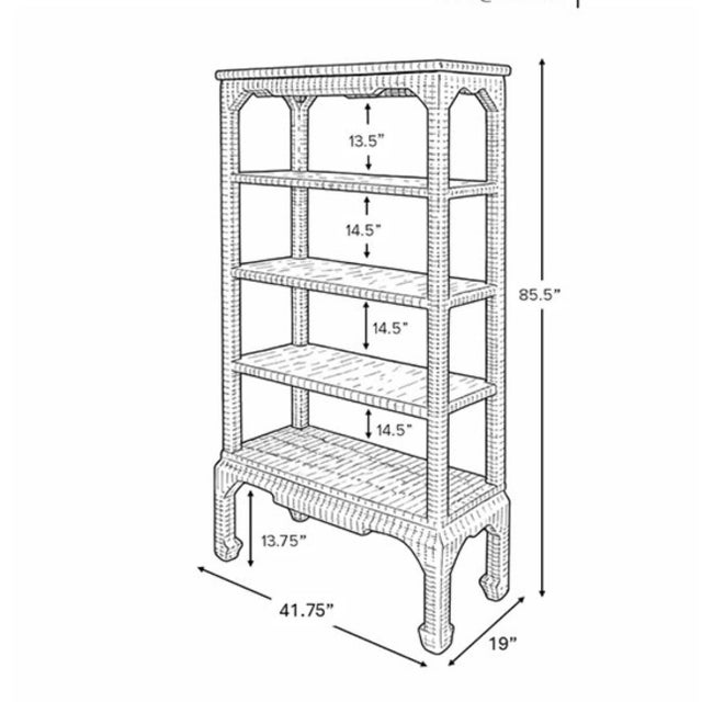 2020s Cavalier Rattan Etagere For Sale - Image 5 of 6