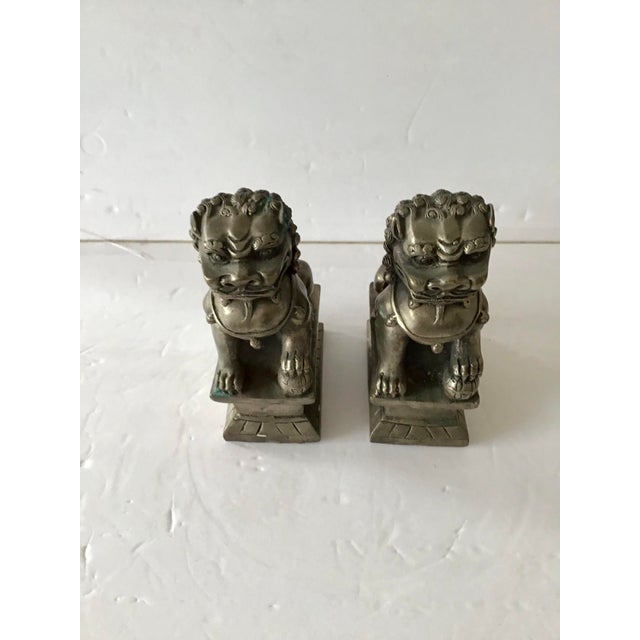 1950s Silver Metal Foo Dogs a Pair Chairish