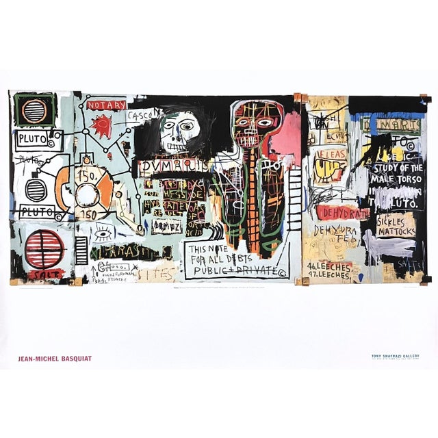 Jean Michel Basquiat Collector's 1999 Tony Shafrazi Gallery Exhibition Poster, "Notary" For Sale