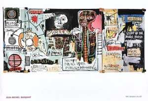 Jean Michel Basquiat Collector's 1999 Tony Shafrazi Gallery Exhibition Poster, "Notary"