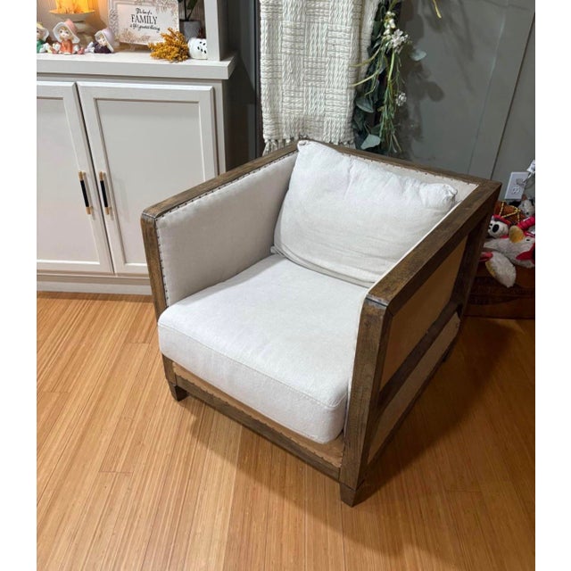 Rustic European Deconstructed French Lounge Chair Restoration Hardware For Sale - Image 3 of 3