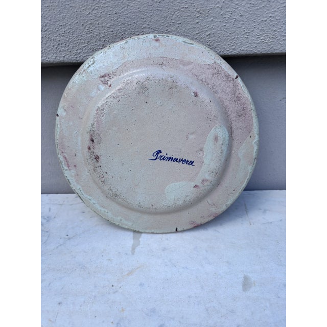 1930s French Art Deco Parrot Plate Primavera For Sale - Image 5 of 5