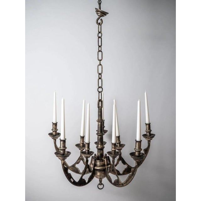 Antique 19th Century Neo-Renaissance Candle Chandelier For Sale - Image 4 of 13