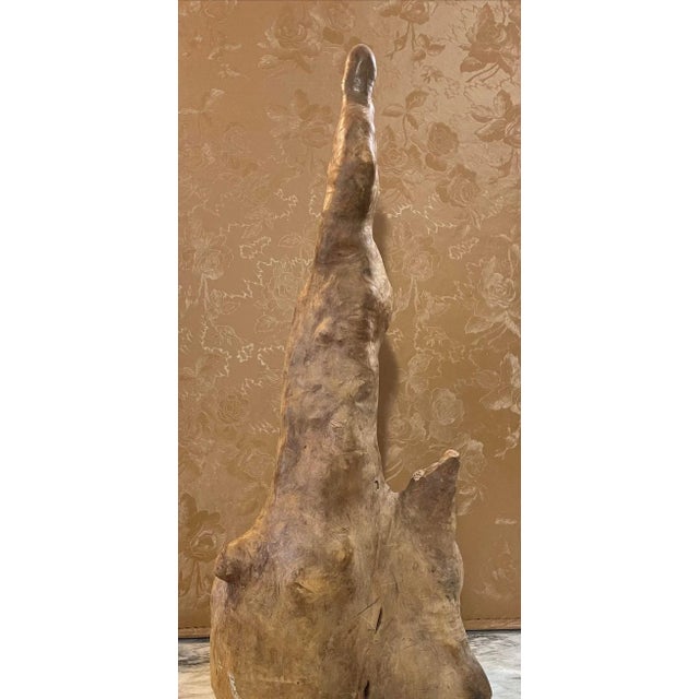 Abstract Vintage Decorative Wood Sculpture For Sale - Image 3 of 3