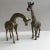 Giraffe Figurines Vintage 1960s Brass Giraffes Figurines Set of 2 Safari Animals Zoo Animal Made in Taiwan For Sale - Image 13 of 13