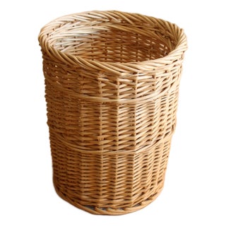 Handmade Wicker Umbrella Stand - Vintage For Sale