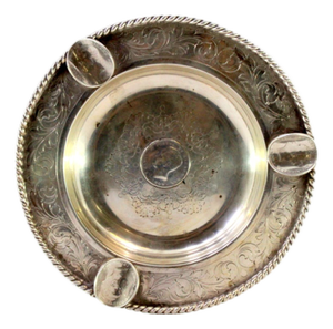 Silver Ashtray with Corded Friezes
