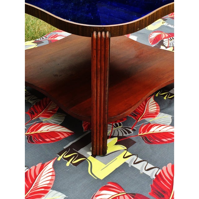 Art Deco Cobalt Blue Glass Mirror Coffee Table Chairish