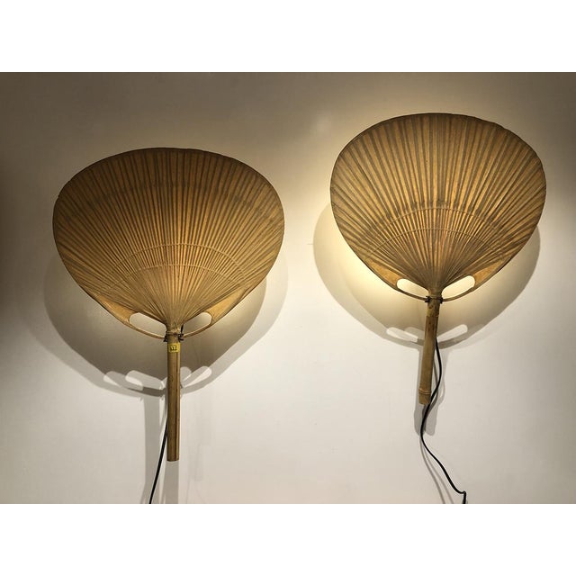 1970s Uchiwa Wall Lamps by Ingo Maurer for Design M, Germany, 1970s, Set of 2 For Sale - Image 5 of 5