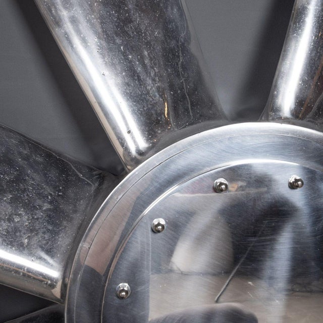 Large Polished Intake Fan Blade, Circa 1950 For Sale - Image 6 of 13