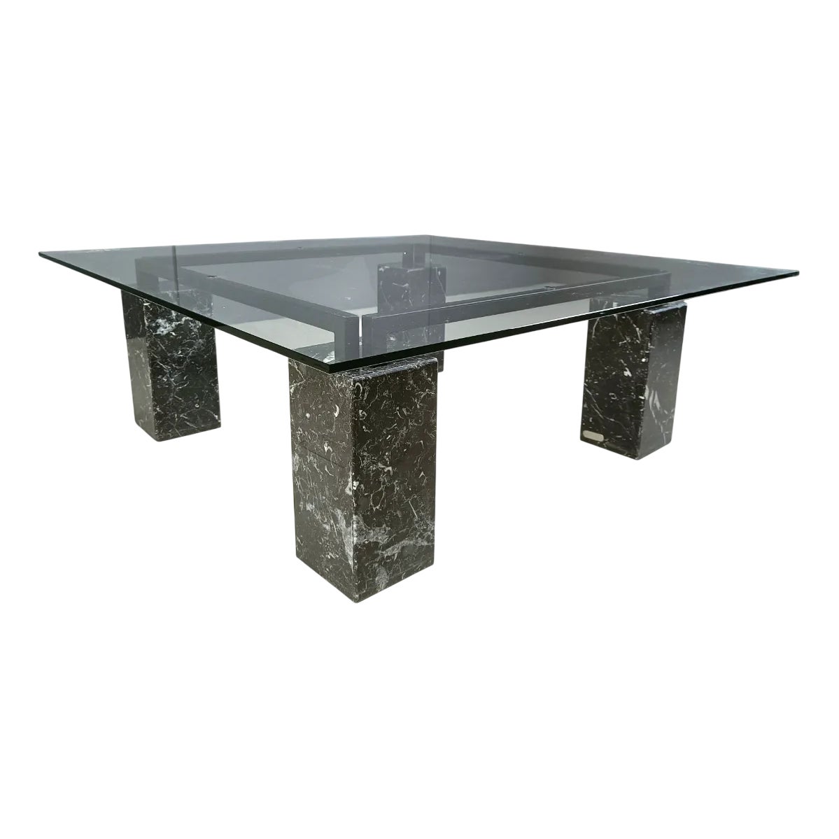 Vintage Black Marble Coffee Table by Artedi, 1970s | Chairish