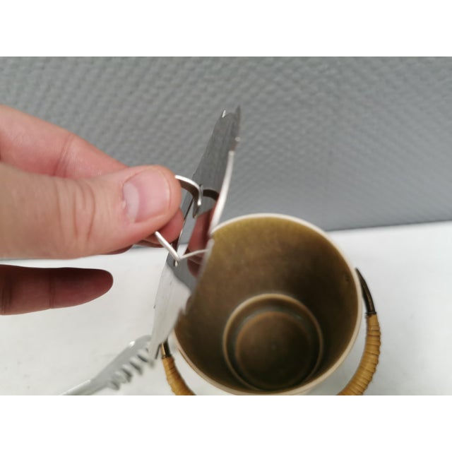 Ceramic Stoneware Ice Bucket with Tongs by Jens H. Quistgaard, 1957, Set of 2 For Sale - Image 6 of 13