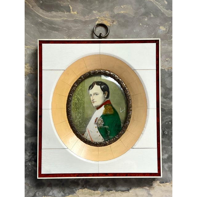 Vintage German Hand-Painted Portrait For Sale - Image 12 of 12