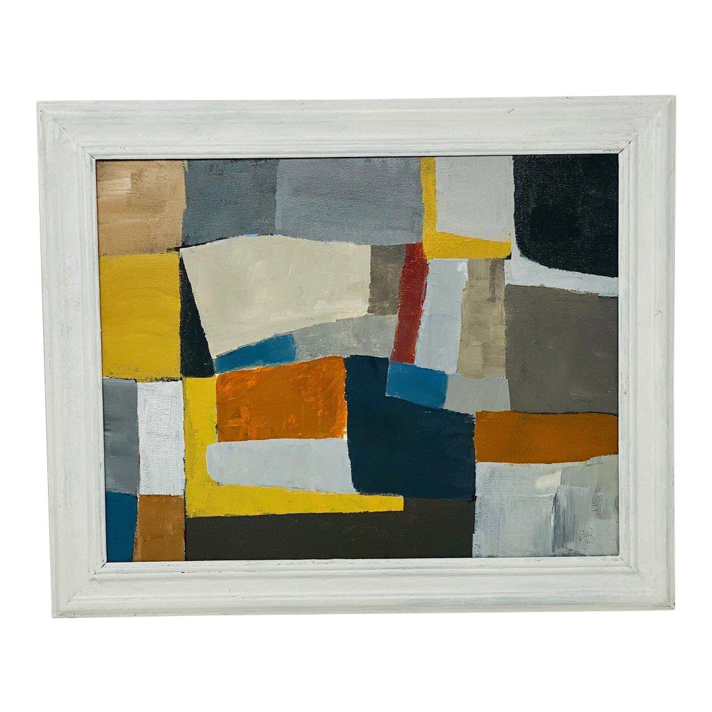 Vintage Abstract Framed Painting Chairish
