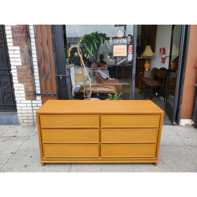 Mid-Century Bleach Mahogany Dresser For Sale - Image 4 of 17