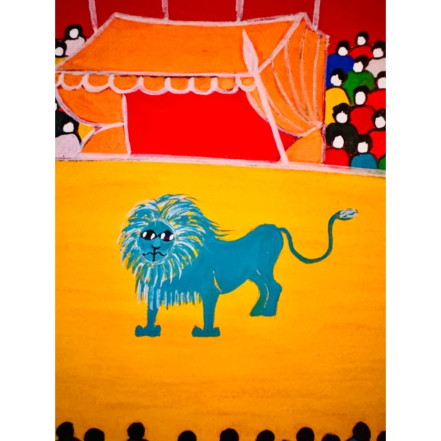 1970s Nicola Ortis Poucette, Circus (1971) — Oil on Board, Framed, Artist Signed — Ex-Wally Findlay For Sale - Image 5 of 15