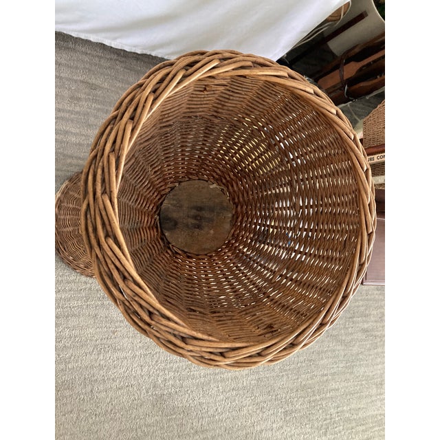 Mid 20th Century Mid-Century Wicker Plant Stand For Sale - Image 5 of 8