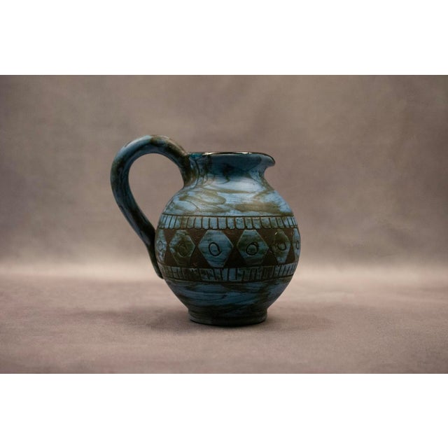 Earthenware pitcher produced in Vallauris, France, by the Jérôme Massier Fils factory under the direction of Alain Maunier...