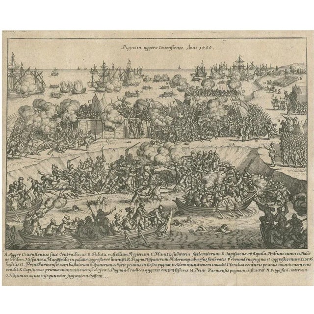 Gold Battle of Kauwenstein Dijk, 1585, Paper For Sale - Image 8 of 8
