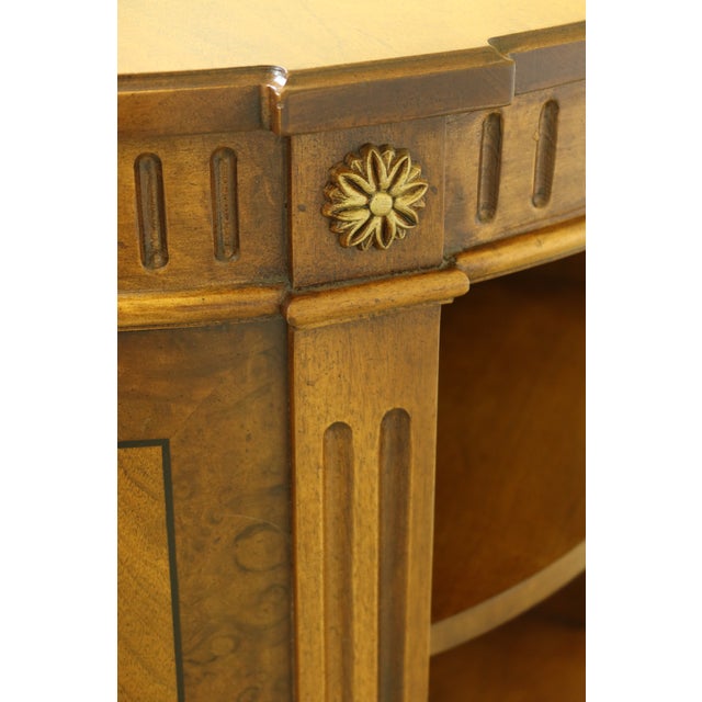 Henredon Round Walnut Bookcase Side Occasional Table Chairish