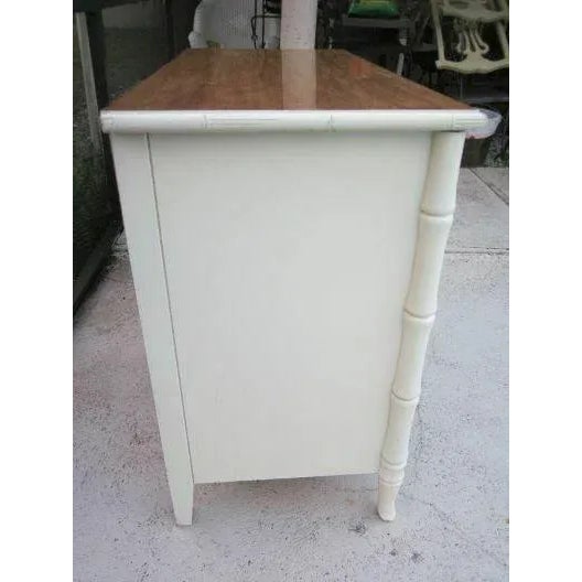 1970s Hollywood Regency Faux Bamboo Buffet Server For Sale - Image 4 of 13