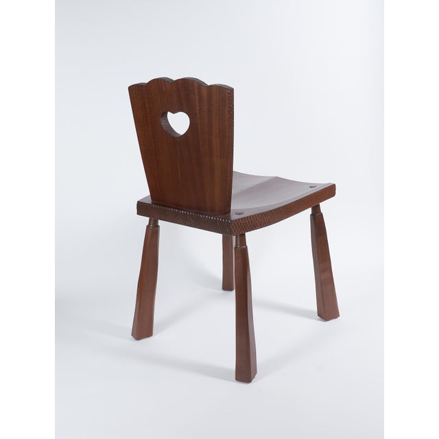 Artisan Dining Chair in Sapele With Carved Edge Detailing. Designed and Crafted by Val Khvan. For Sale In New York - Image 6 of 11