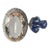 Set in 18k Gold, 4.78 Carats Morganite, Blue Sapphires & Diamonds Cocktail Ring, Us Size 7 For Sale