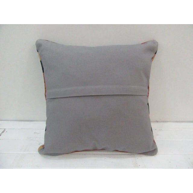 Contemporary Handmade Striped Turkish Kilim Pillow Cover For Sale - Image 3 of 4