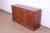 English Henkel Harris Georgian Solid Mahogany Sideboard Credenza or Bar Cabinet, Newly Refinished For Sale - Image 3 of 13