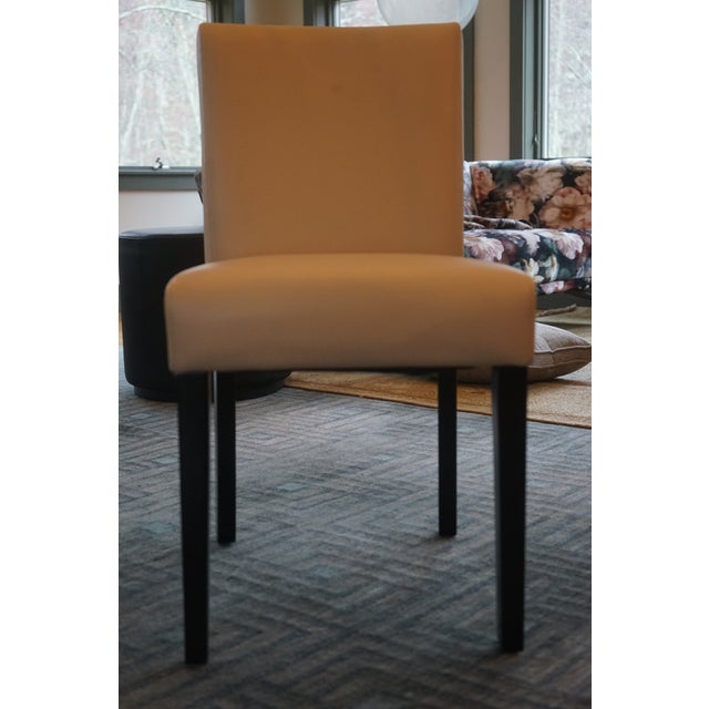 Pottery Barn Classic Leather Dining Chair For Sale - Image 4 of 6