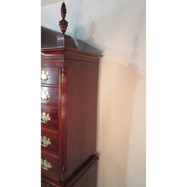 Vintage Custom Solid Mahogany 2 Piece Chest on Chest For Sale In Portland, ME - Image 6 of 12