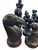 Wood Large Staunton Style Wooden Chess Set With Matching Wood Inlaid Board For Sale - Image 7 of 9