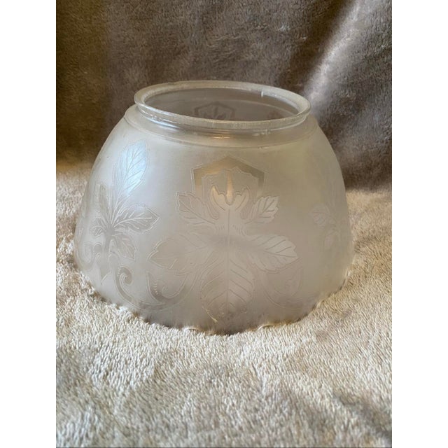 8" wide 4" tall Bring a touch of serene natural beauty and vintage charm into your home with this exquisite frosted glass...
